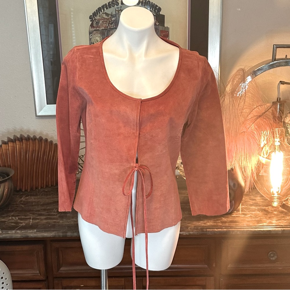 Express OG Suede Jacket 3/4 Sleeves- real leather